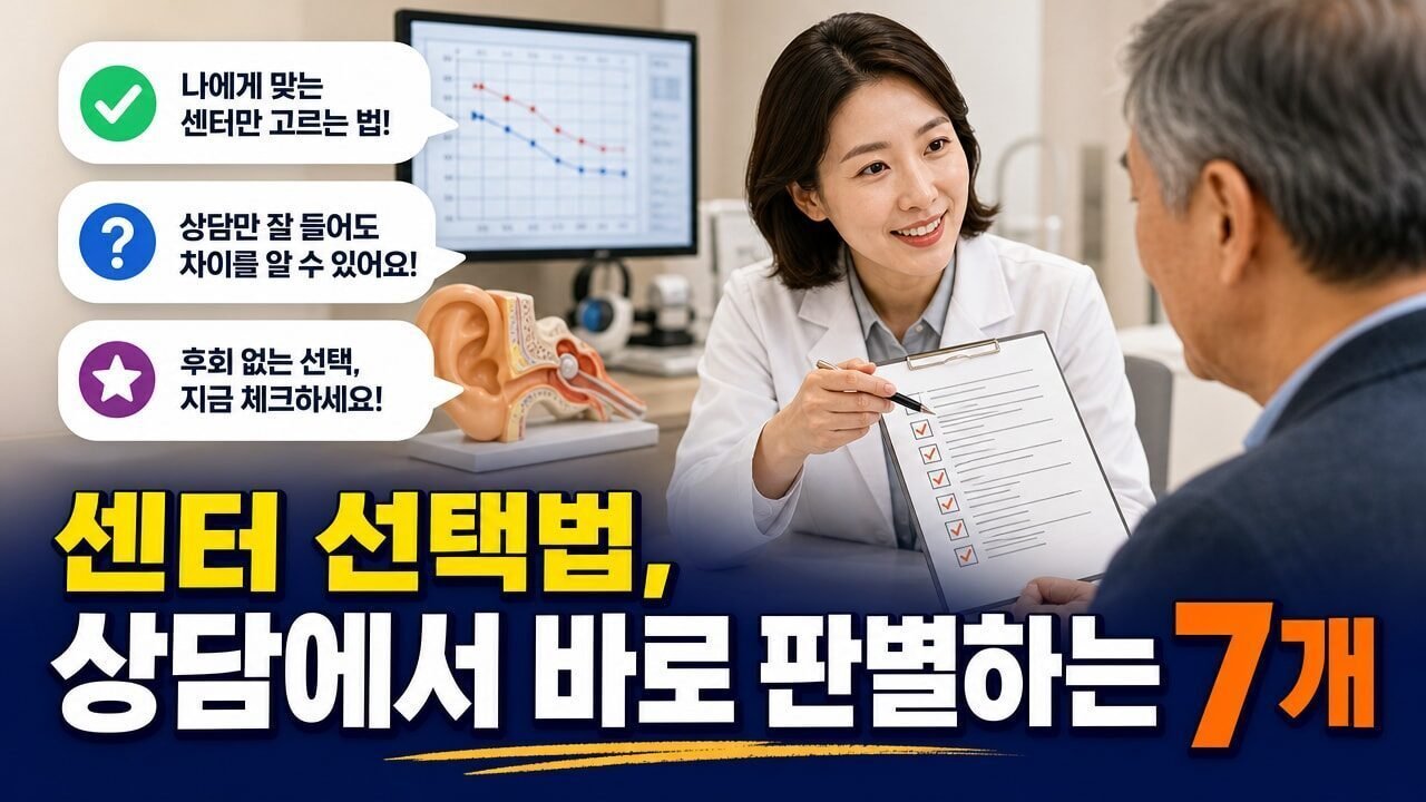 센터 선택법, 상담에서 바로 판별하는 체크리스트 7개
