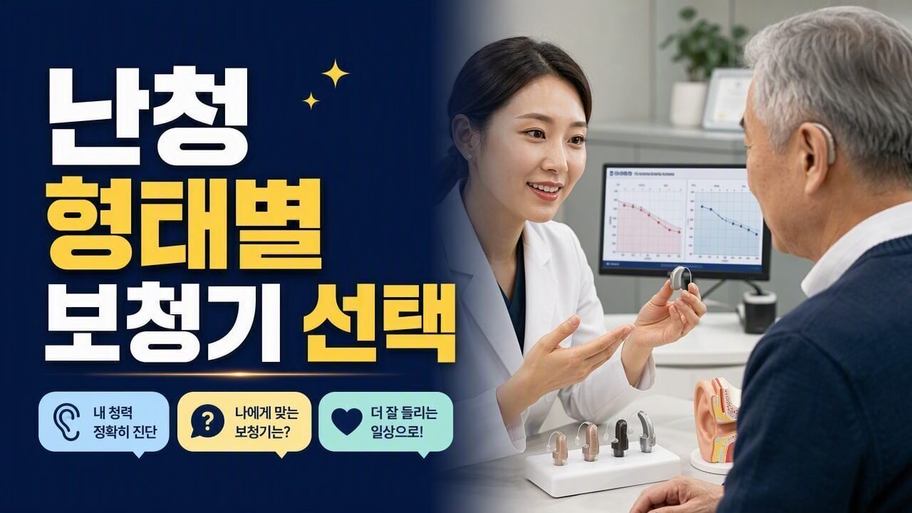 보청기 종류를 고르기 전, 청력검사에서 ‘난청 형태’별로 달라지는 선택 기준은 무엇일까?