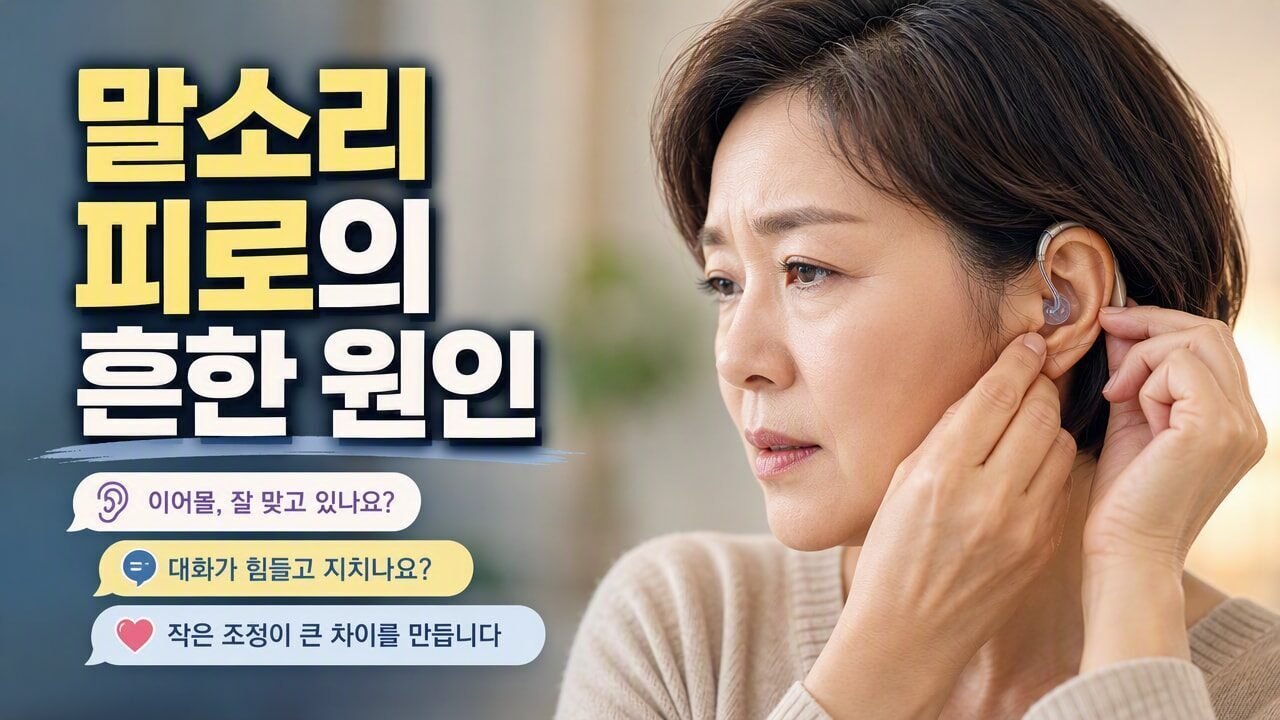 보청기 적응 중에 더 커진 것 같은 말소리 피로, 착용 시간 조절 전 확인할 4가지