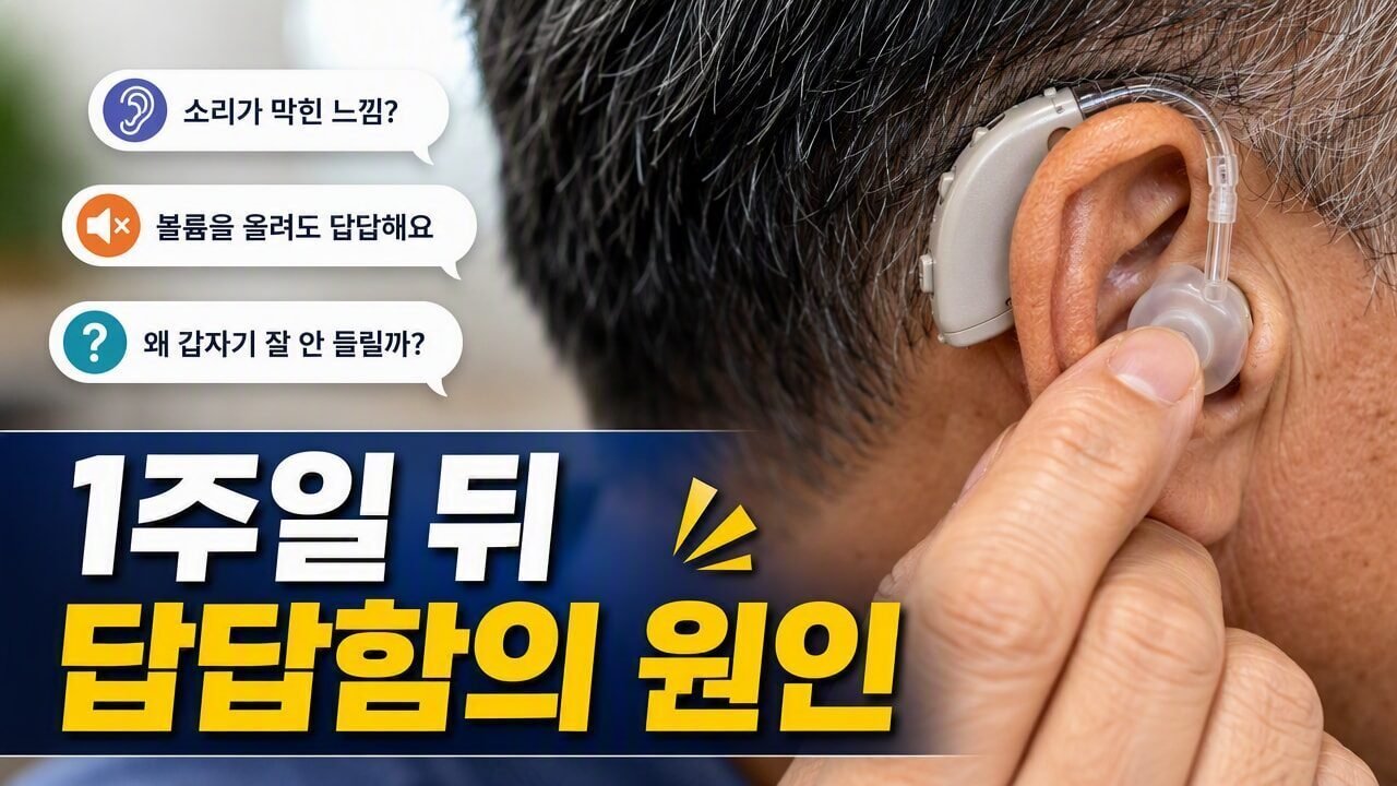 보청기 착용 1주일 뒤 소리가 갑자기 답답해졌다면, 마이크 청소보다 먼저 볼 점은 무엇일까