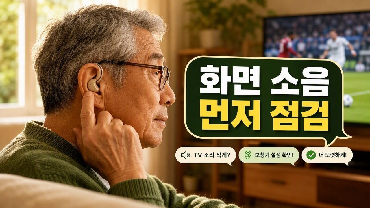보청기 착용해도 TV 소리가 답답하다면, 화면 속 소음 vs 설정 문제 구분하는 방법