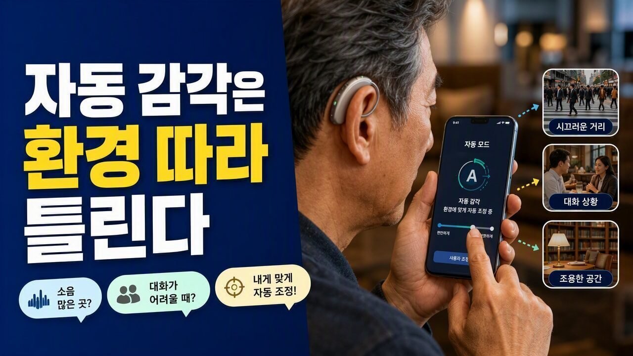 보청기 ‘자동 감각’ 기능이 안 맞는 날이 있다면, 3가지 상황별 조정 기준(장단점 포함)